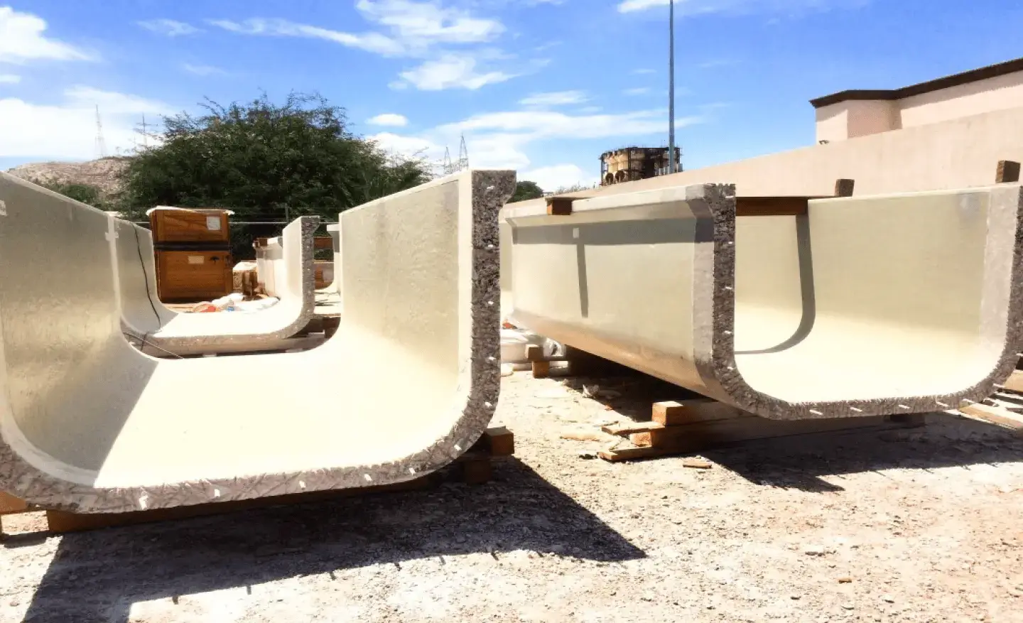 Precast polymer concrete channels