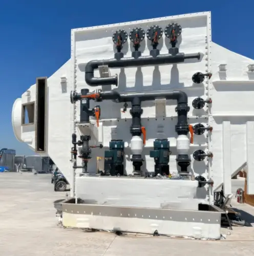 FRP scrubber for industrial air pollution control systems