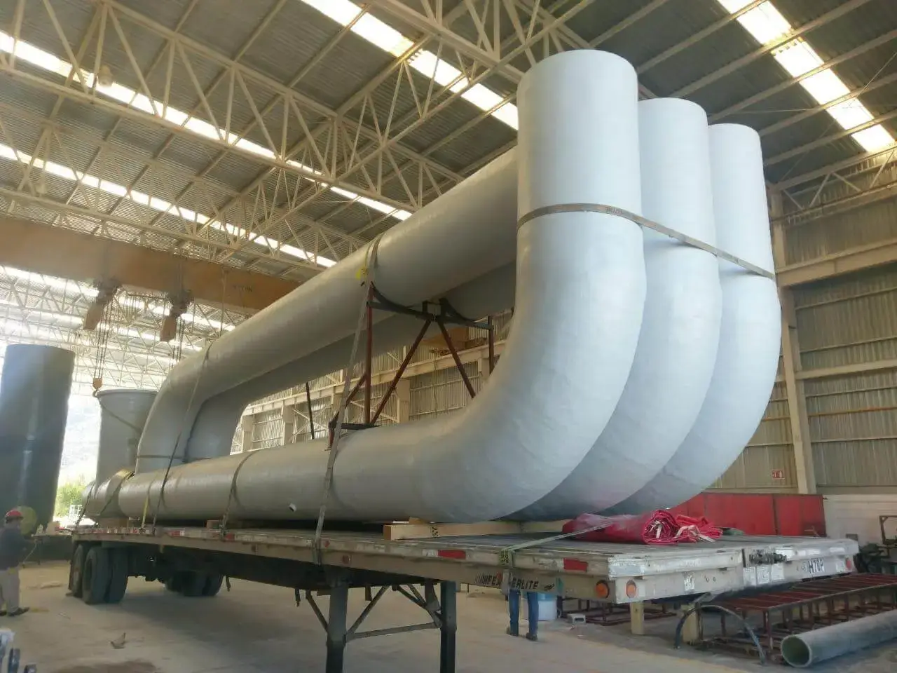 Prefabricated FRP pipe spools