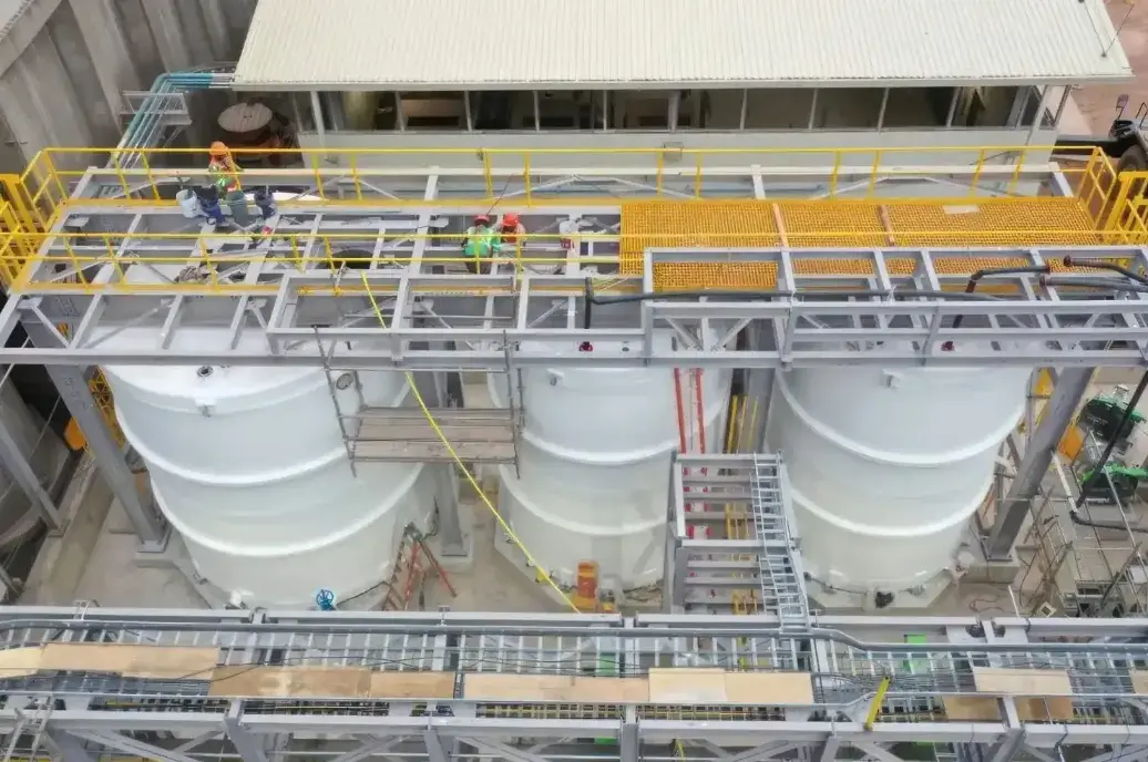 FRP tank for industrial chemical storage applications